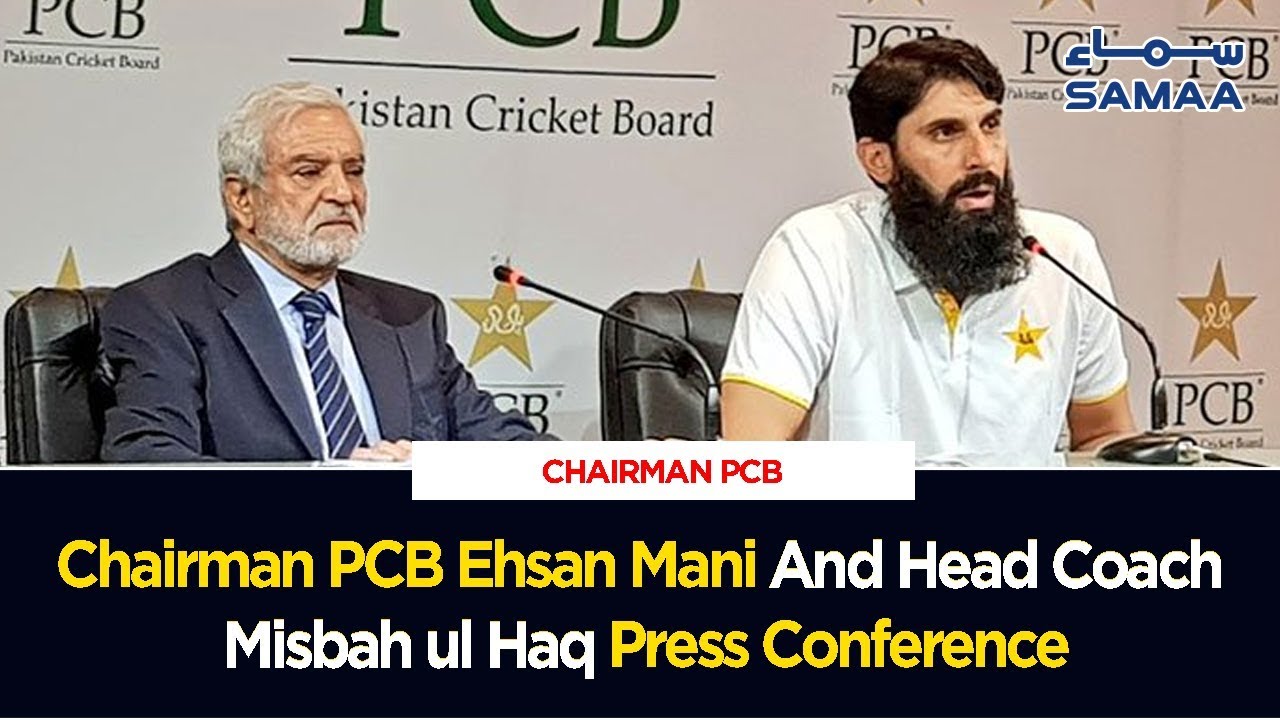 Chairman PCB Ehsan Mani And Head Coach Misbah ul Haq Press Conference