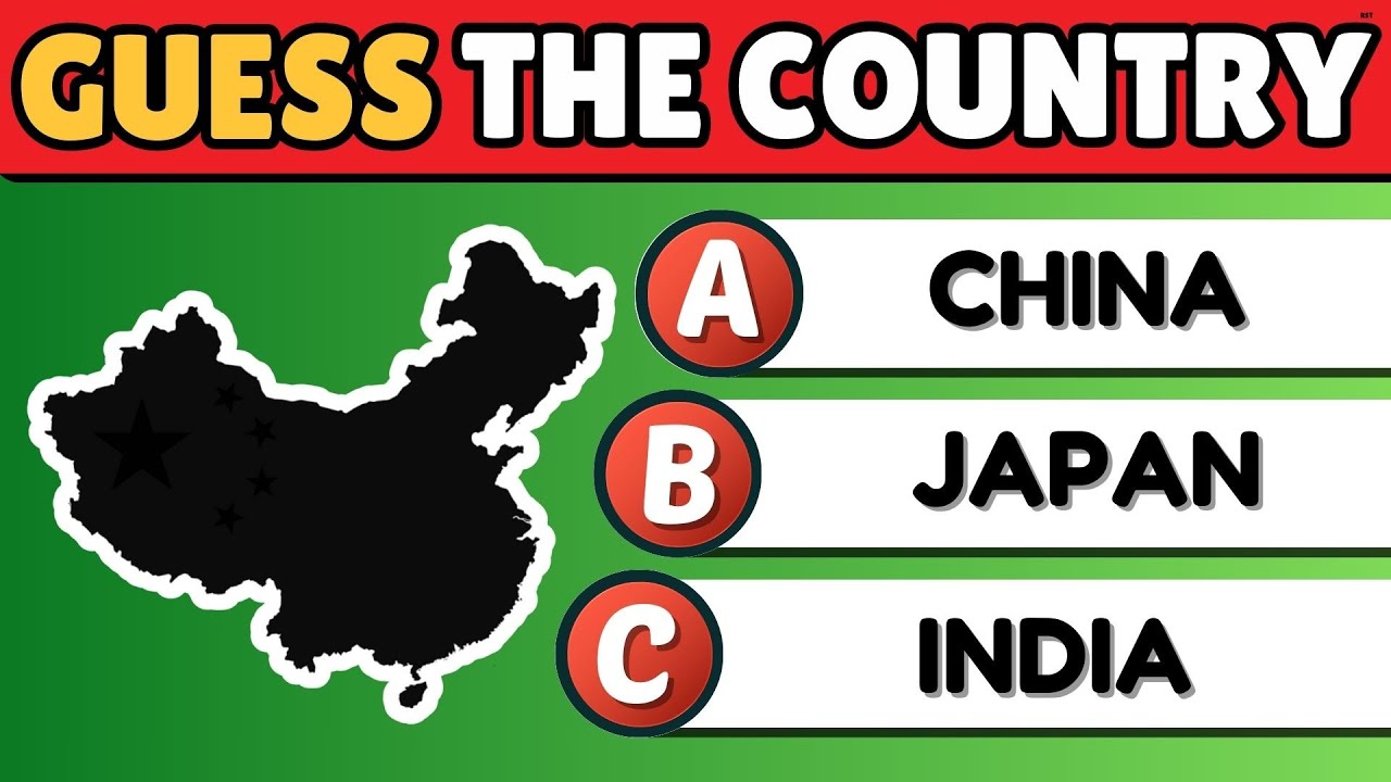 GUESS THE COUNTRY FROM IT'S SHAPE | GUESS THE COUNTRY BY THE MAP SHAPE #quiz #flag #map