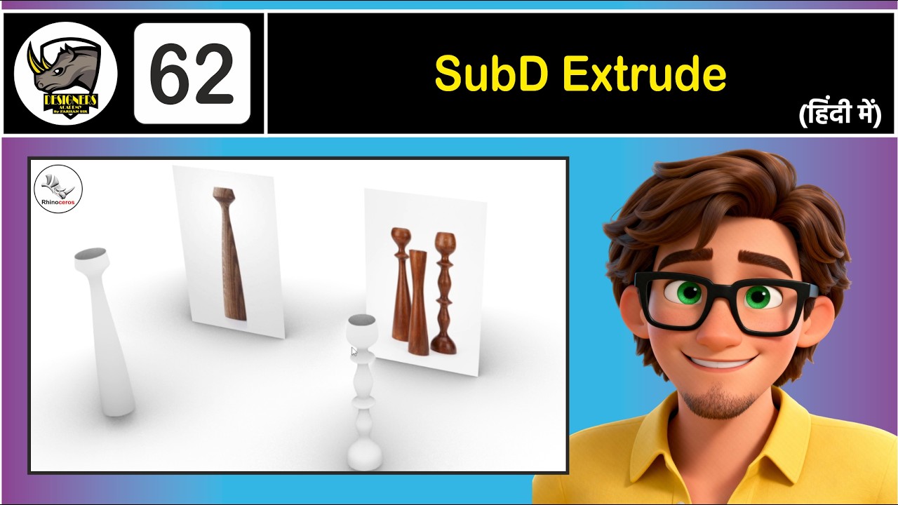 Rhino 8 SubD Extrude Tutorial  Create a Beautiful Candle Holder in Rhino 3D Step by Step #rhino8