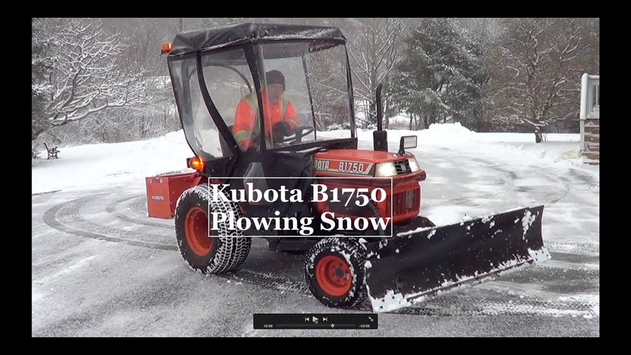 Kubota B1750 Snow Plowing Jan 30 2023