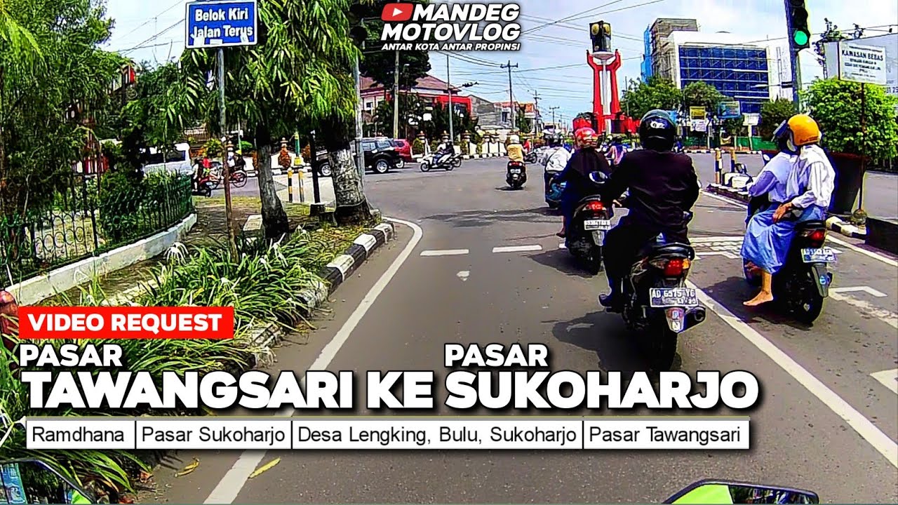PERJALANAN DARI PASAR TAWANGSARI KE PASAR SUKOHARJO Makmur - Akaso v50 Pro Motovlog