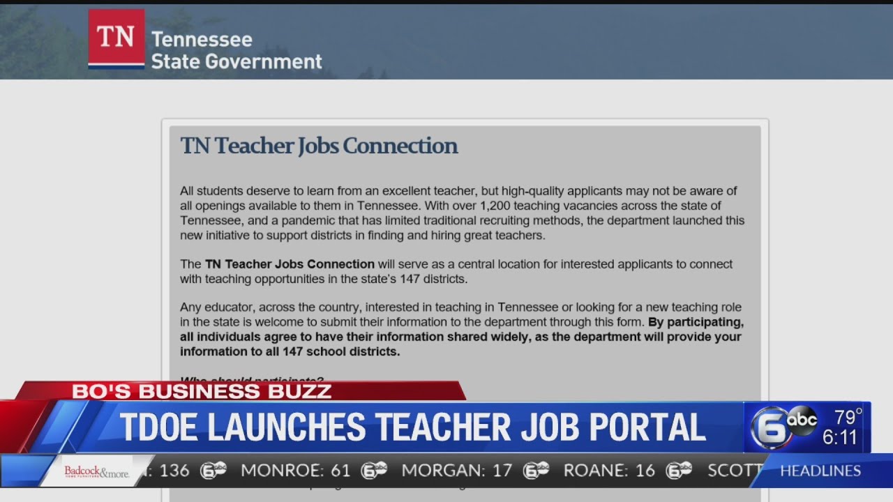 Tennessee DOE launches teacher job portal