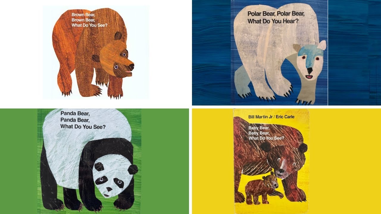Brown Bear, Polar Bear, Panda Bear, Baby Bear, What Do You See/Hear?  Animated & Interactive Books