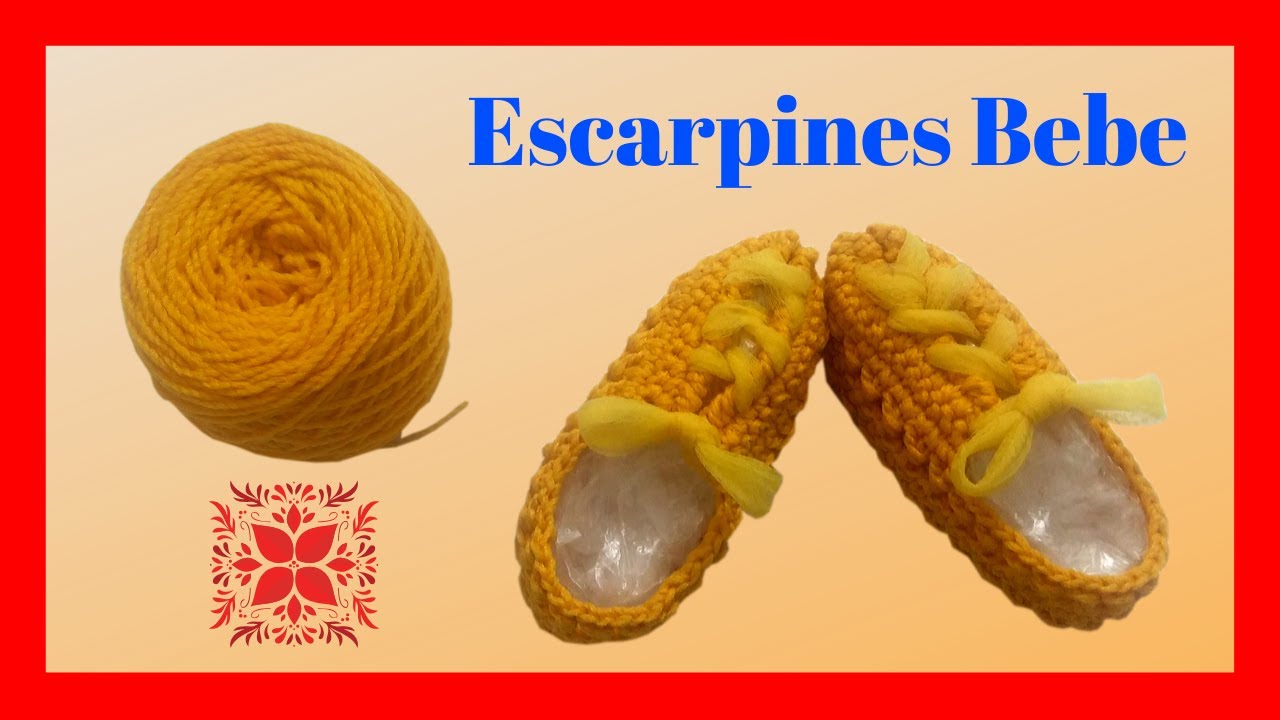 ESCARPINES a #crochet o ganchillo (4 meses) tutorial paso a paso. Moda a Crochet