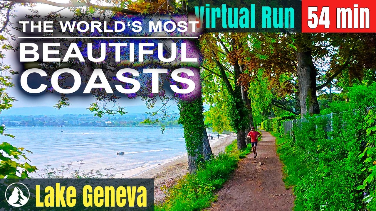 Самая красивая береговая линия - без музыки 🏃‍♀️🏃‍♂️ 🇨🇭 Швейцария - страна чудес | Виртуальный забег