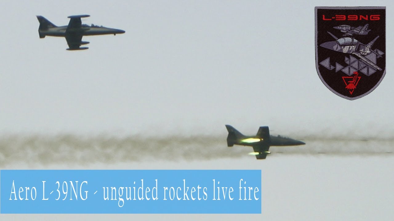 Aero L-39 Skyfox - S-5 rocket live firing - Pokročilý proudový letoun