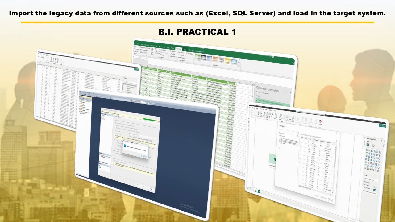 BI Practical 1 | Import the legacy data from different sources  and load in the target system