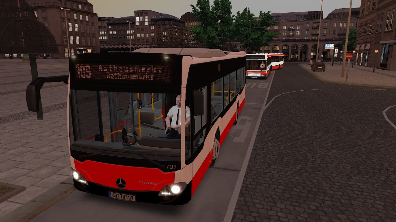 OMSI 2 || 109 to Rathausmarkt || Citaro K || No Commentary || Add-on Hamburg