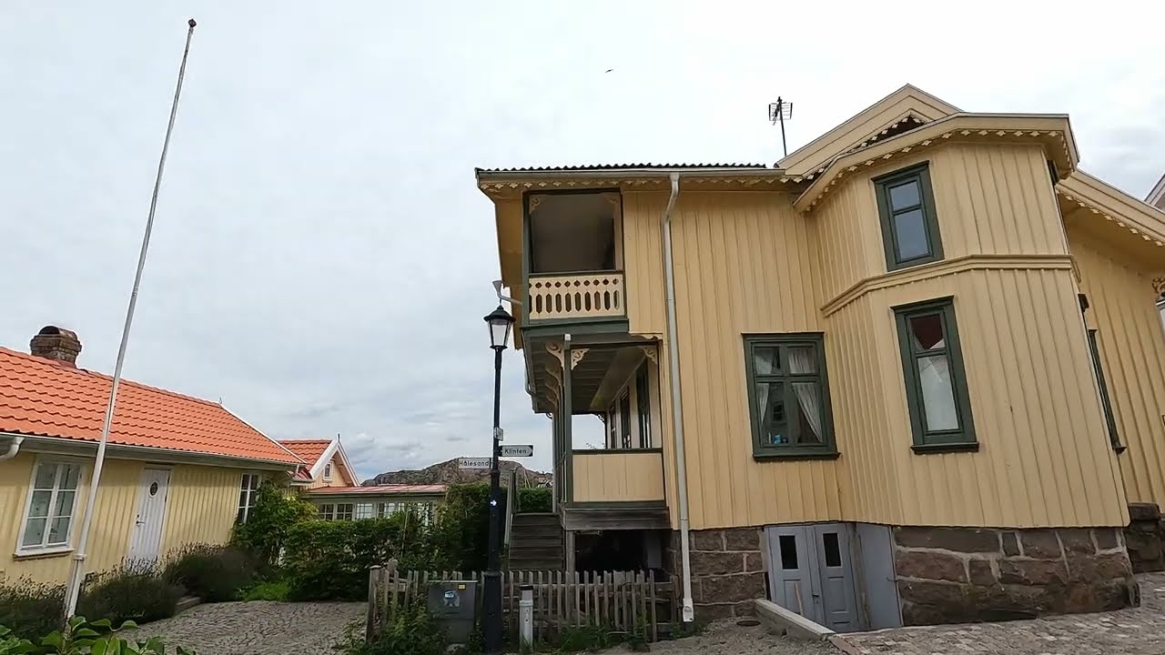 sweden Walking around Fiskebäckskil island and looking at nice old houses in the summer