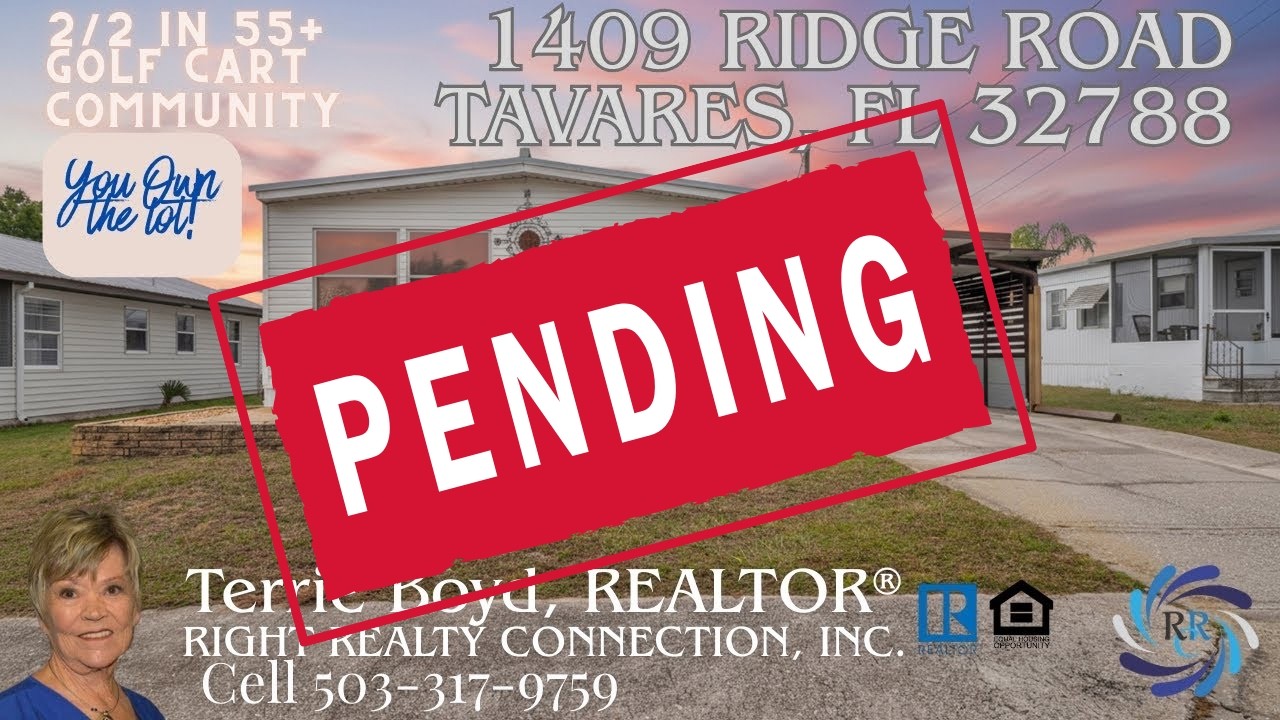 No Lot Rent! Own The Land in This Updated Tavares 55+ Community Home 