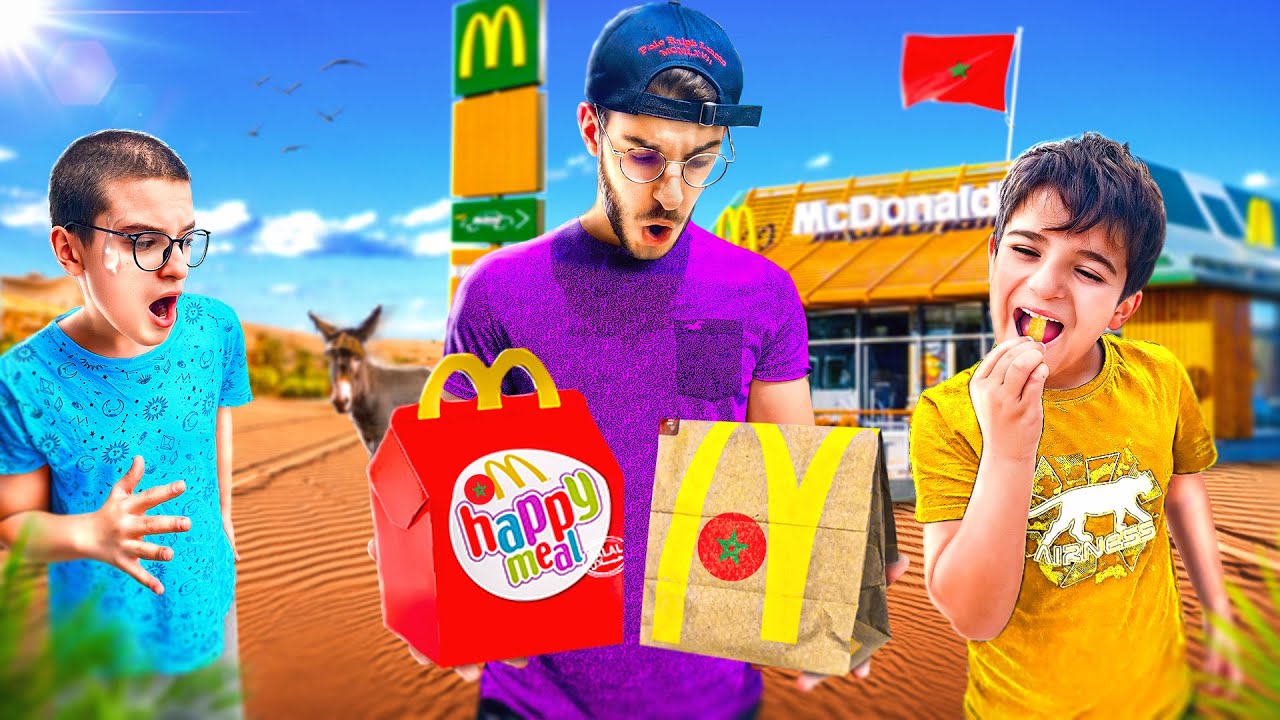 DÉGUSTATION DE MCDO MAROCAIN AVEC MES PETITS FRÈRES ET KRYPTO ! REMI S'EMBROUILLE AVEC UN ÂNE.. #J5