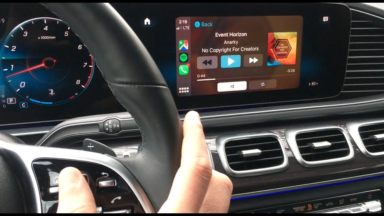 Учебное пособие по использованию Apple CarPlay для Mercedes Benz GLE 2021 года (так близко к сове...