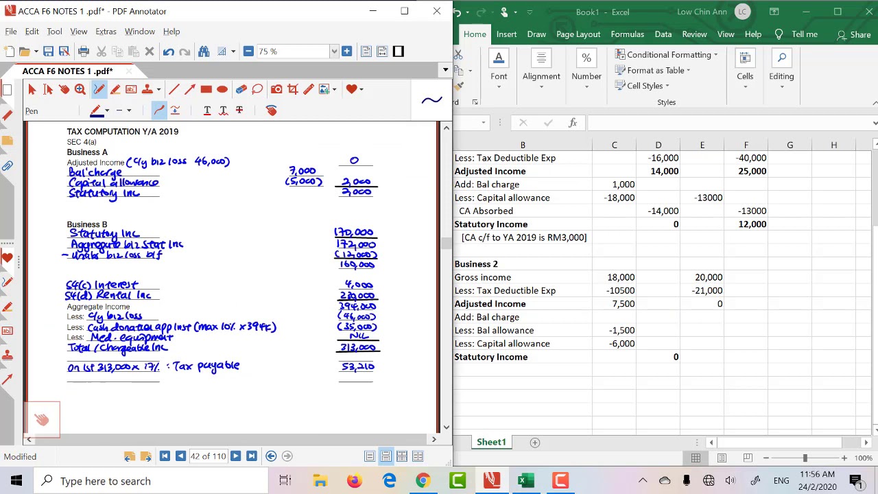 Tutorial to Malaysia Income Tax Computation (Answer to Bobby Yap)