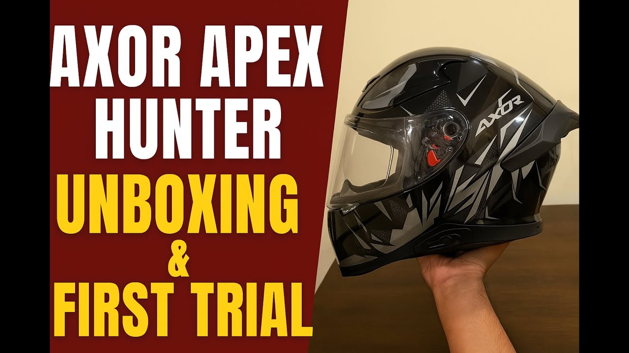🔥 Axor Apex Hunter Helmet Unboxing & First Trial Ride | Is It Worth It? 