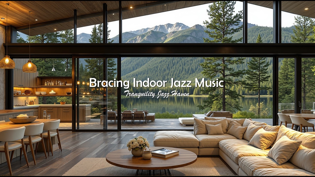 Bracing Indoor Jazz Music For Release Stress | Soft Jazz By The Tranquil Lake To Positive Energy