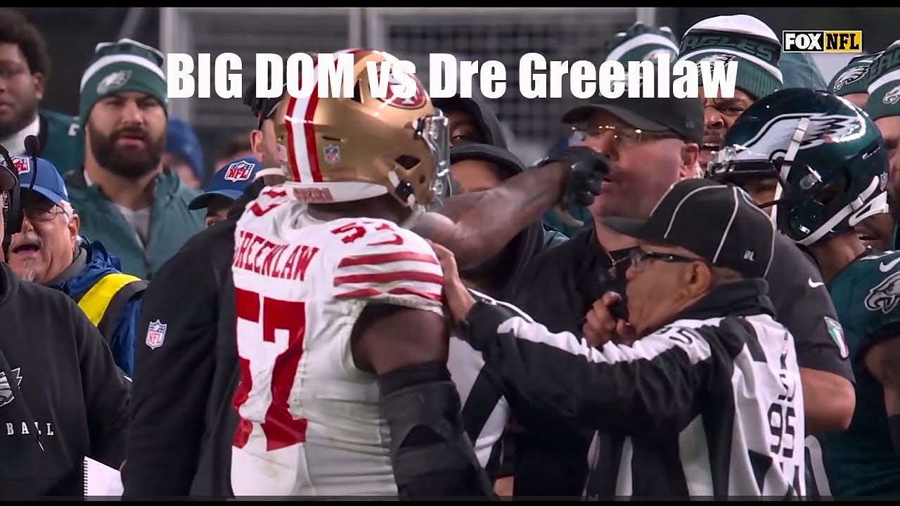 49ers LB Dre Greenlaw and Eagles Security Big Dom ejected | 49er vs Eagles