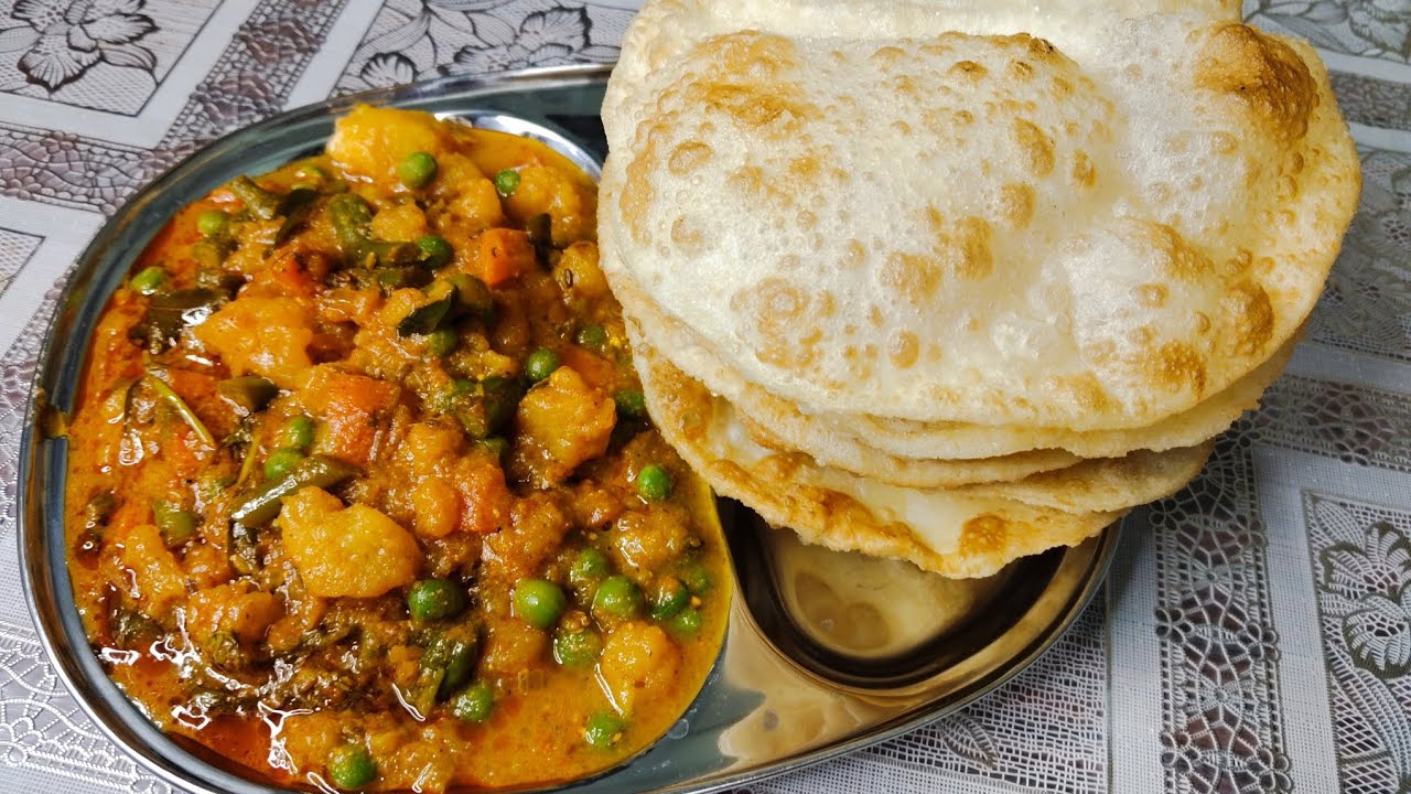 Hyderabadi famous Saag Puri | aloo puri recipe Healthy & Delicious