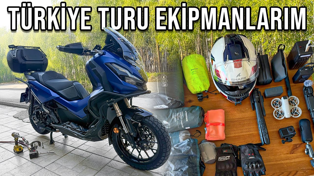 81 İL TÜRKİYE TURUNDA KULLANDIĞIM MOTOR, KAMP EKİPMANLARI VE AKSESUARLAR (Honda Adv 350)
