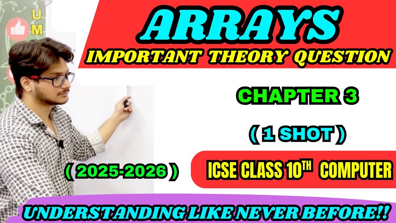Arrays Complete Chapter in One Shot | ICSE Class 10 Computer | Boards Theory 