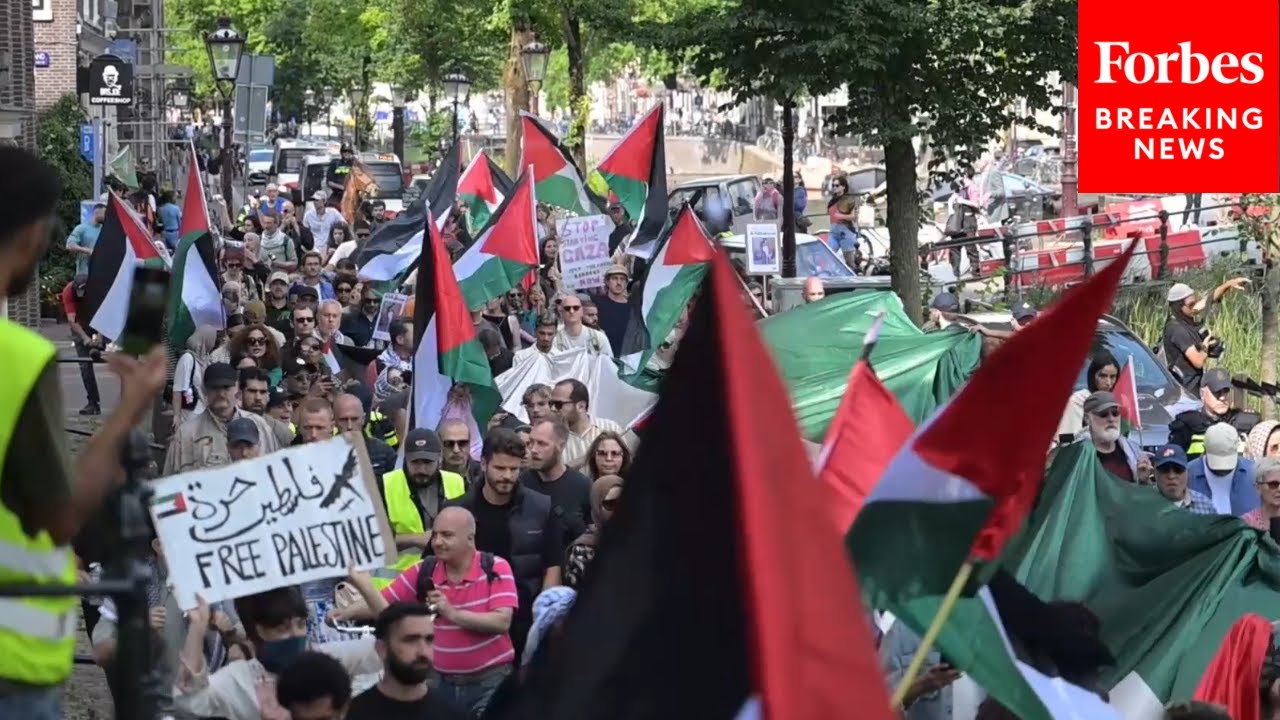Thousands March In Pro-Palestinian Demonstration In Amsterdam, The Netherlands