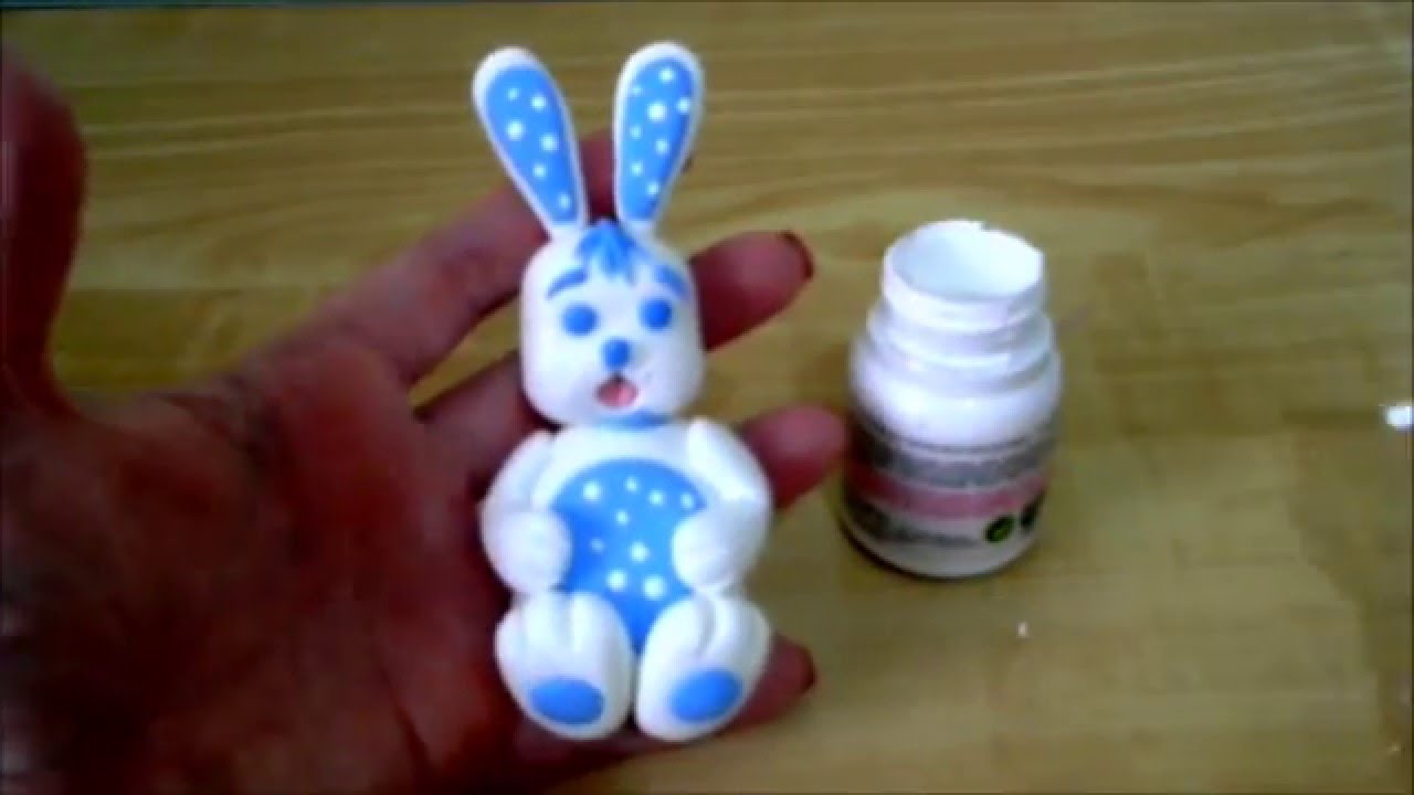 Coelho ( Ímã ou Aplique) Canal Aula de Biscuit