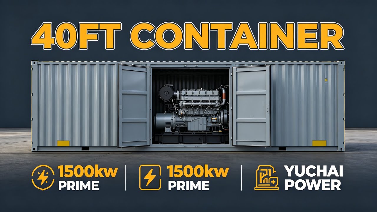 40ft Container Generator | 1500kW Prime for Data Center & Mining