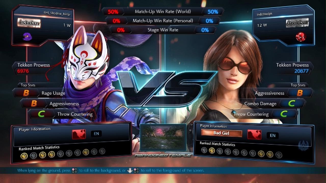 TEKKEN7 online match Oni Shadow Ninja VS indebtedpk