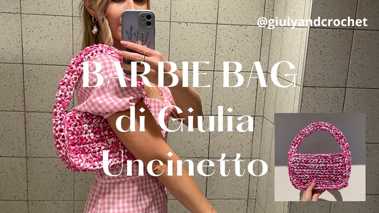 BORSA BARBIE UNCINETTO A MANO O SPALLA/ handbag crochet / facile e veloce