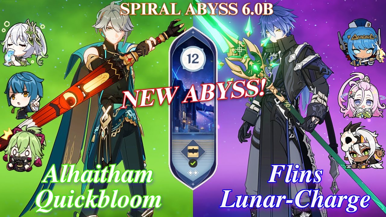 C0 Alhaitham Quickbloom & C0 FLINS Lunar-Charged | SPIRAL ABYSS 6.1 | Floor 12 | 9⭐ | Genshin Impact