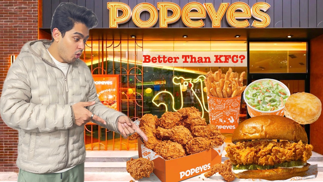 Индийский житель попробовал Popeyes 🇮🇳🇺🇸 | Знаменитая американская жареная курица