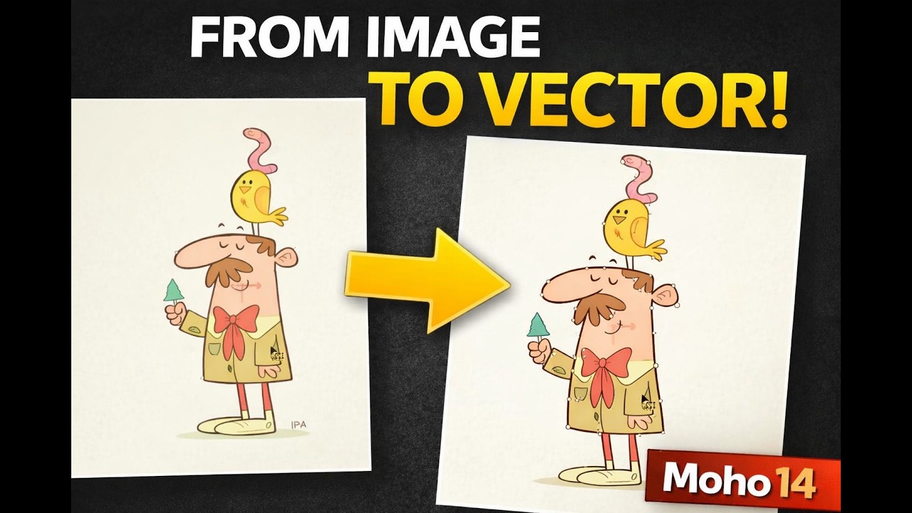 Recreate Any Character in Moho | Image to Vector Step-by-Step