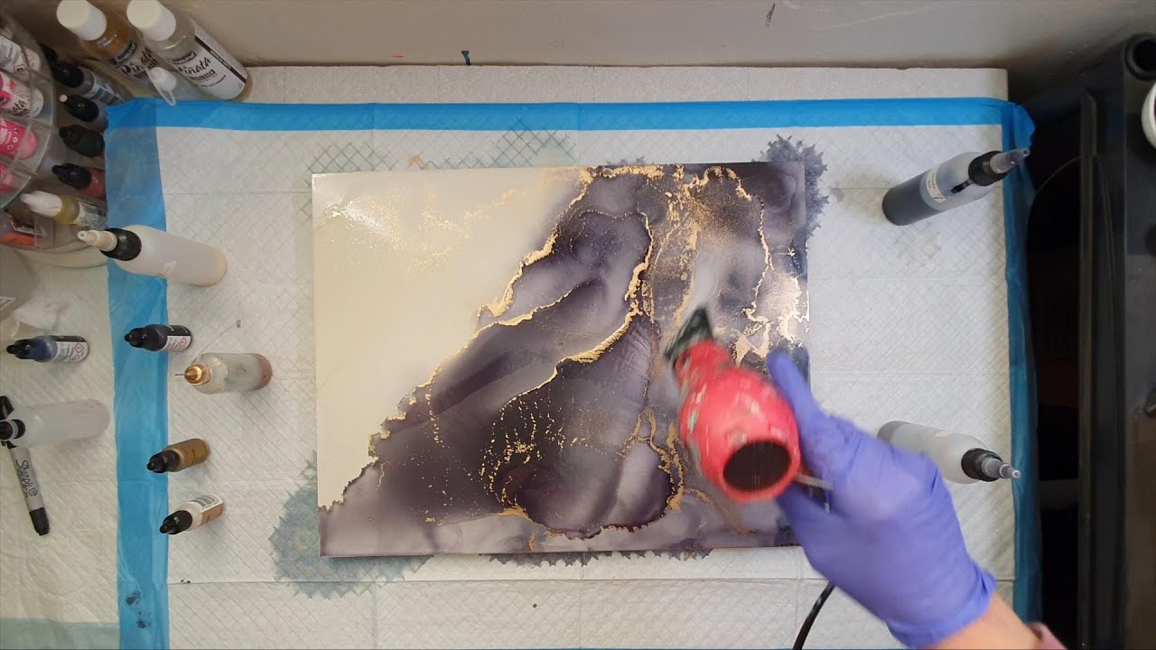 Вдохновение для оформления выключателя - спиртовые чернила 