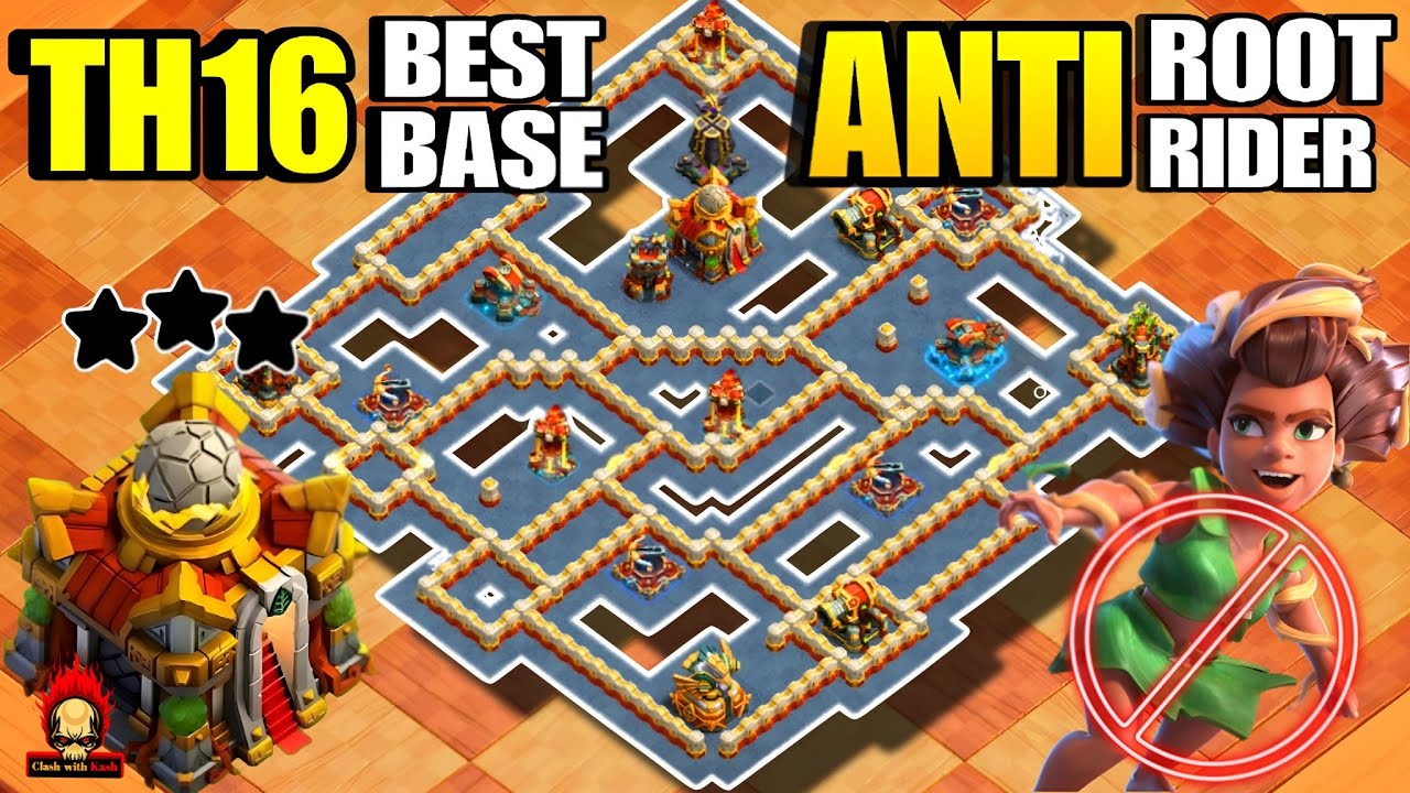 NEW *ANTI 2* STAR TH16 BASE ! ANTI ROOT RIDER & SUPER ARCHER BASE ! NEW TH16 BASE LINK 2024