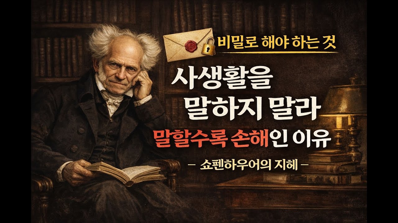 말할수록 손해인 이유 │ 쇼펜하우어가 경고한 사생활의 비밀 │ 쇼펜하우어의 침묵의 지혜