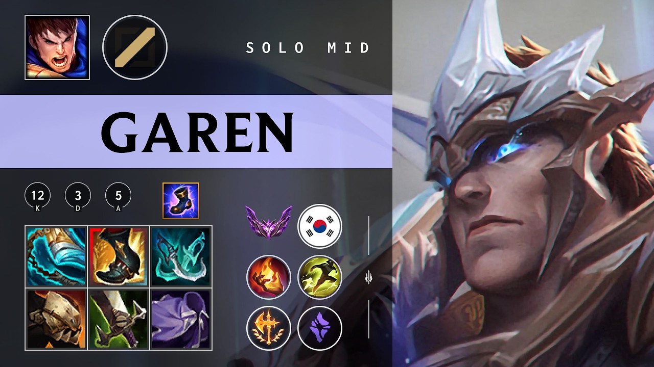 Garen Mid vs Qiyana - KR Master Patch 26.04