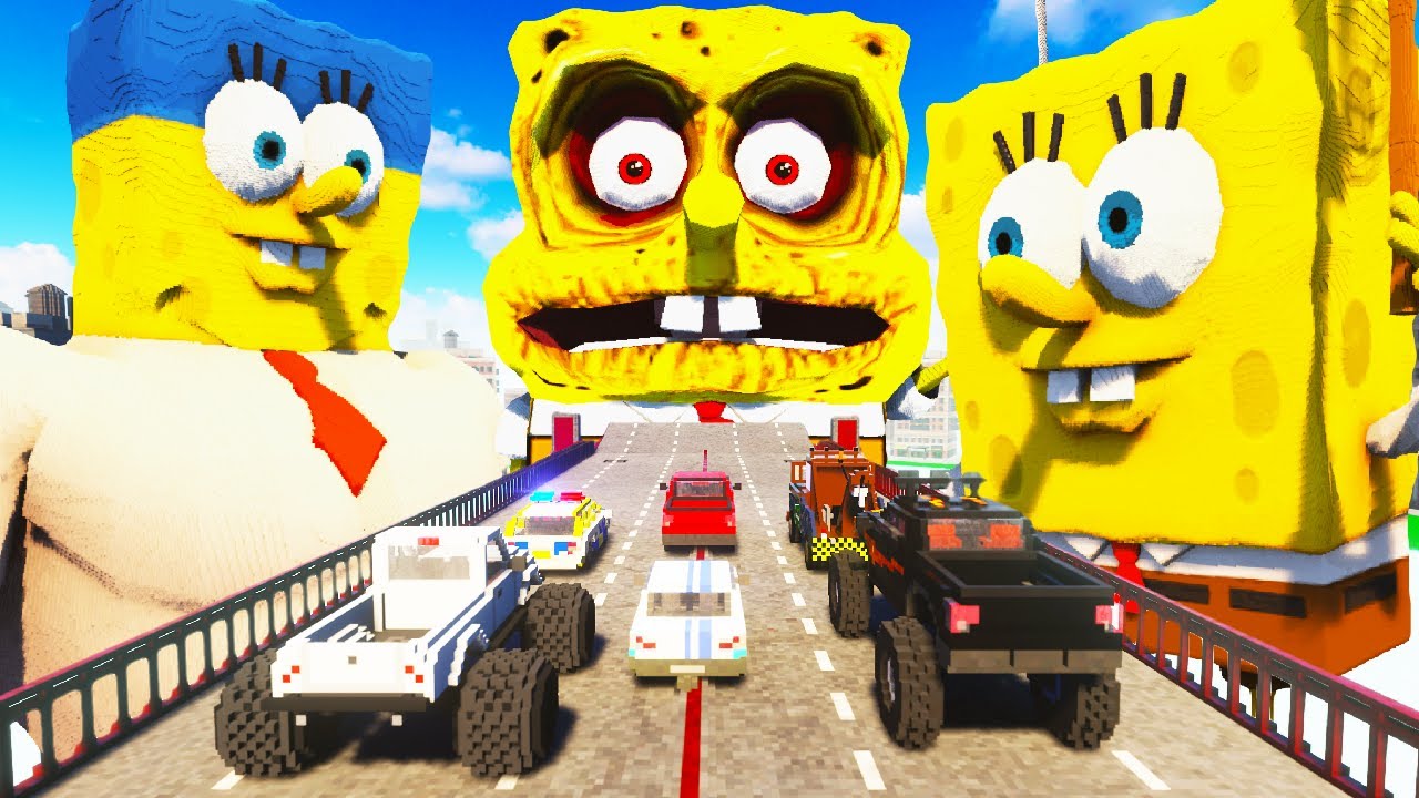 Cars vs Bridge SpongeBob | Teardown