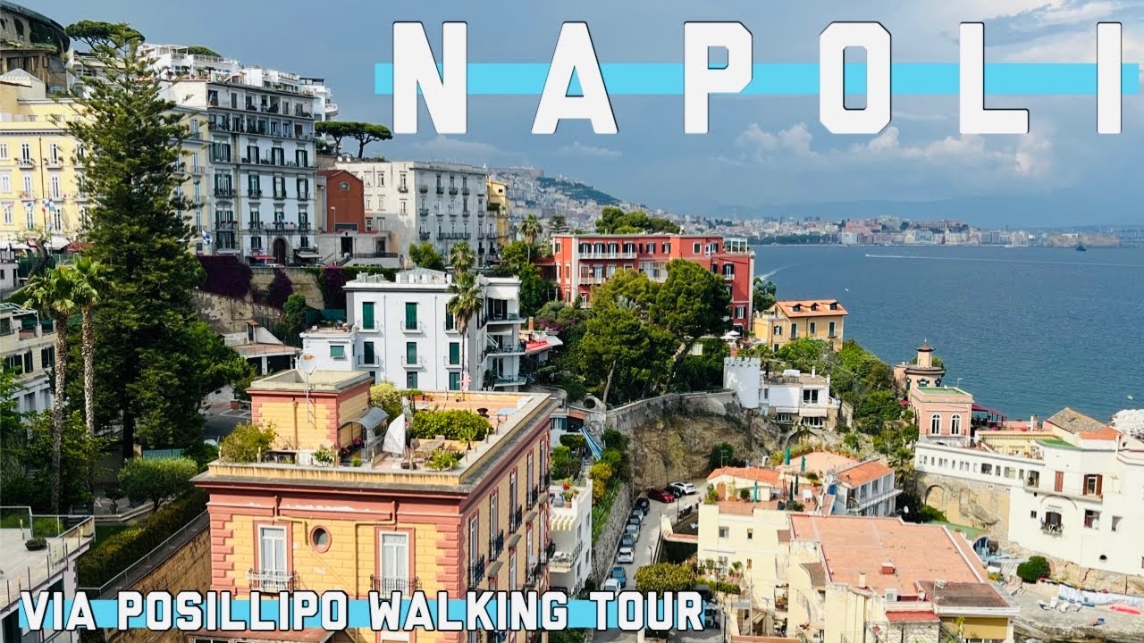 Walking Tour NAPOLI via Posillipo | City Walk - 4K UHD
