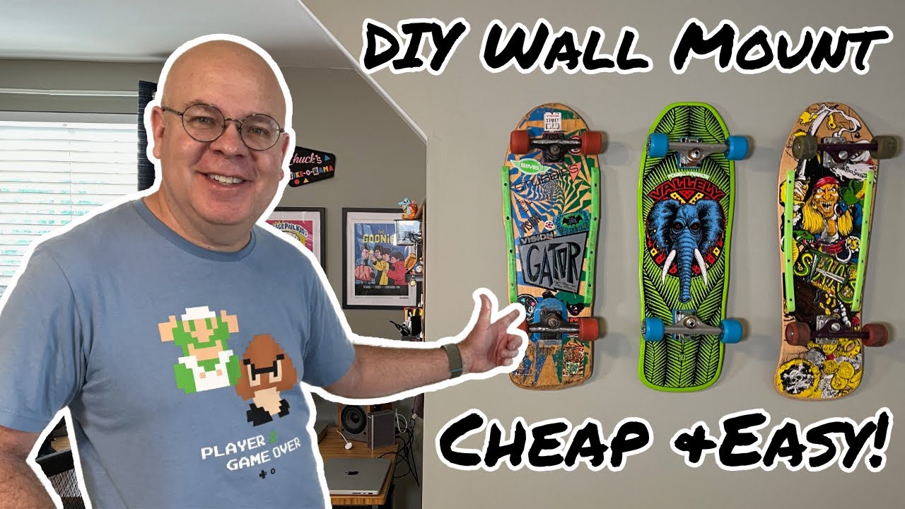 ЛУЧШИЙ способ повесить скейтборд: дешевое, простое и надежное настенное крепление своими руками в...
