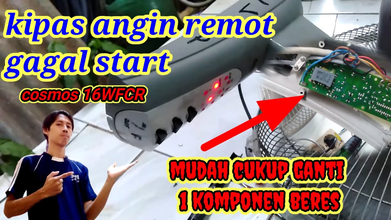 Kipas angin remot gagal start 
