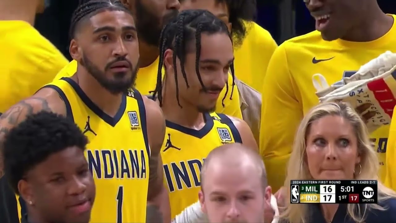 Bobby Portis gets ejected for pushing and smacking Andrew Nembhard in the face Bucks vs Pacers 😳