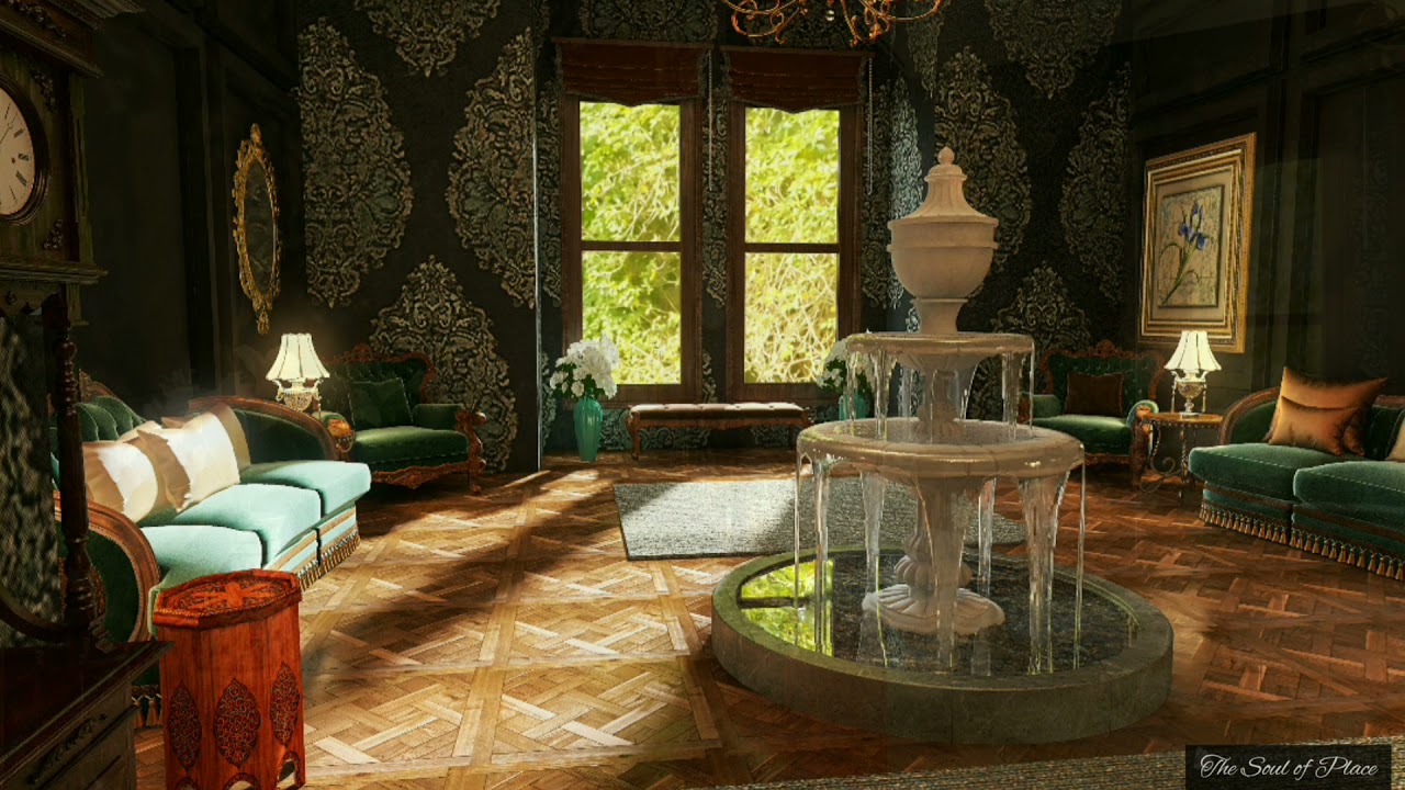 'OTTOMAN EMPIRE PALACE' Oriental Ambience ASMR | fountain, birds, music