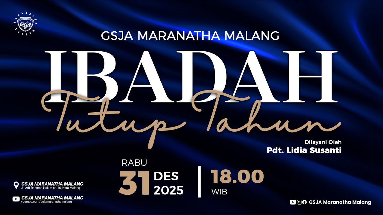ALLAH MENDAHULUI, TETAPLAH MELANGKAH - Pdt. Lidia Susanti | Ibadah Tutup Tahun 2025 GSJA Maranatha