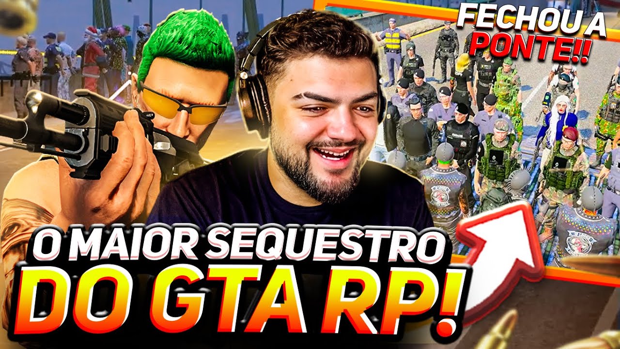 SEQUESTRAM4S TODO MUNDO e PARAMOS a CIDADE no GTA RP (LUQUET4)