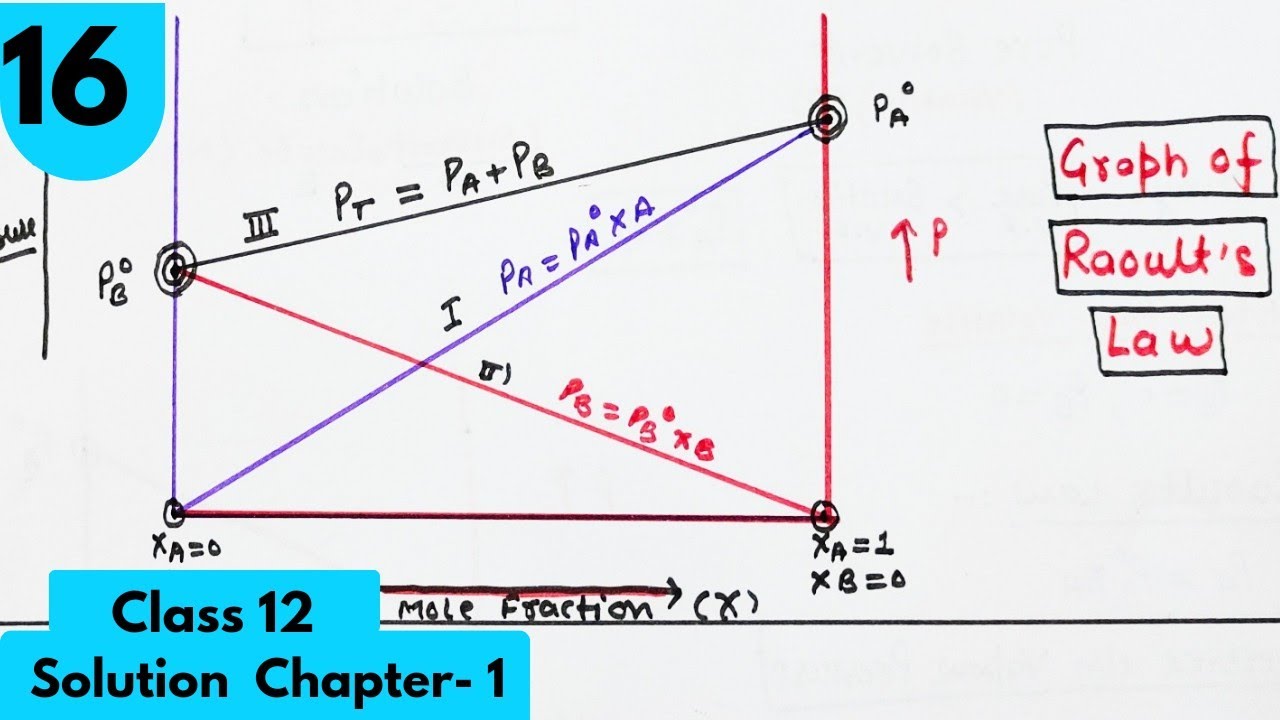 Raoults Law Graph for volatile liquids| Chapter- 1 Class12 Chemistry #neet #jee #cbse #cuet #nda