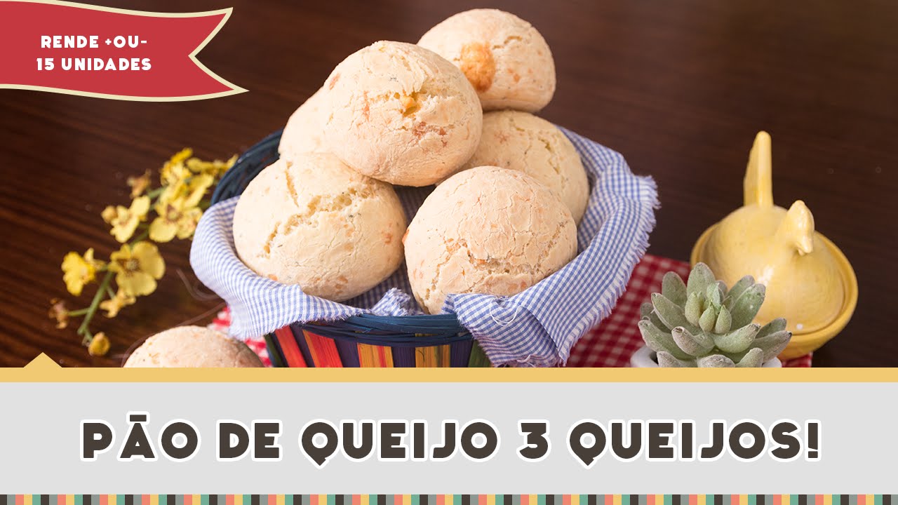 Pão de Queijo (3 Queijos!) - Receitas de Minuto #241
