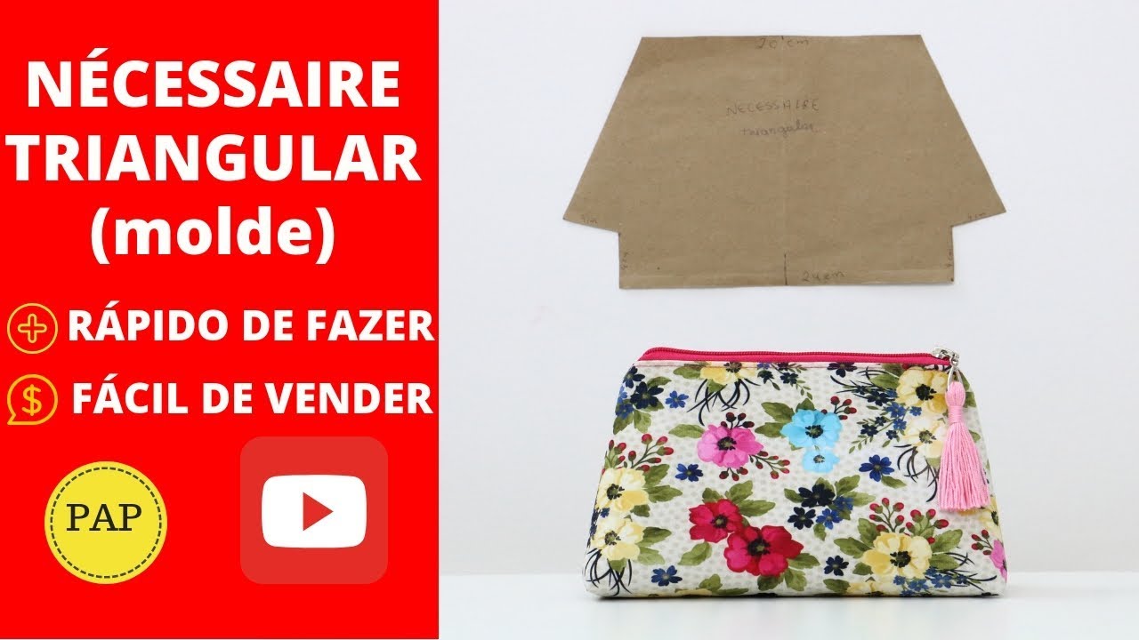 APRENDA COMO FAZER O  MOLDE PARA N&Eacute;CESSAIRE TRIANGULAR - Lu Lampert
