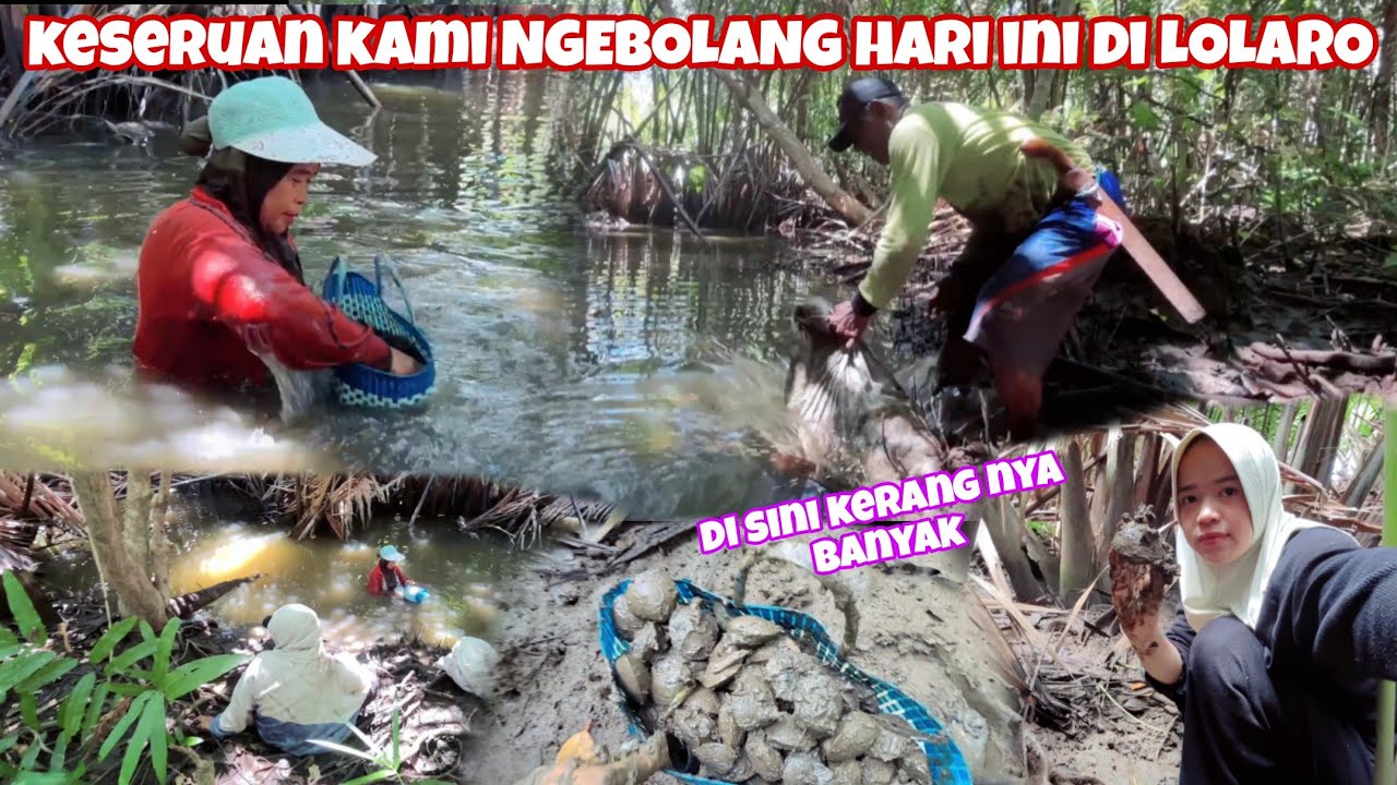 CARI KERANG DI KAMPUNG, BERSAMA TANTE,OM,DAN SEPUPU, SERU SEKALI 