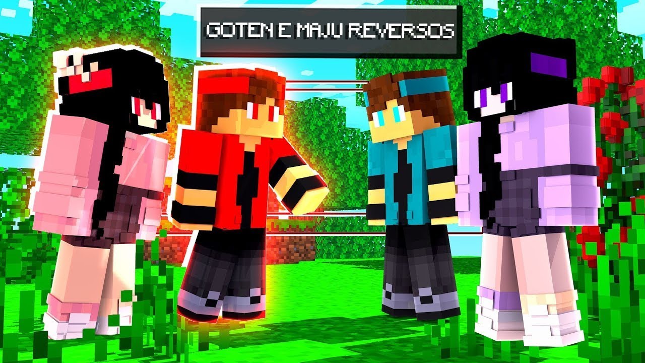 GOTEN E MAJU REVERSO no MINECRAFT!