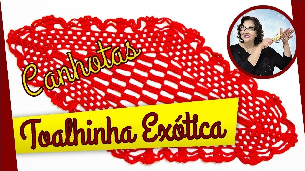 Toalhinha em Crochê Exótica Passo a passo para Canhotos (exotic crochet towel)