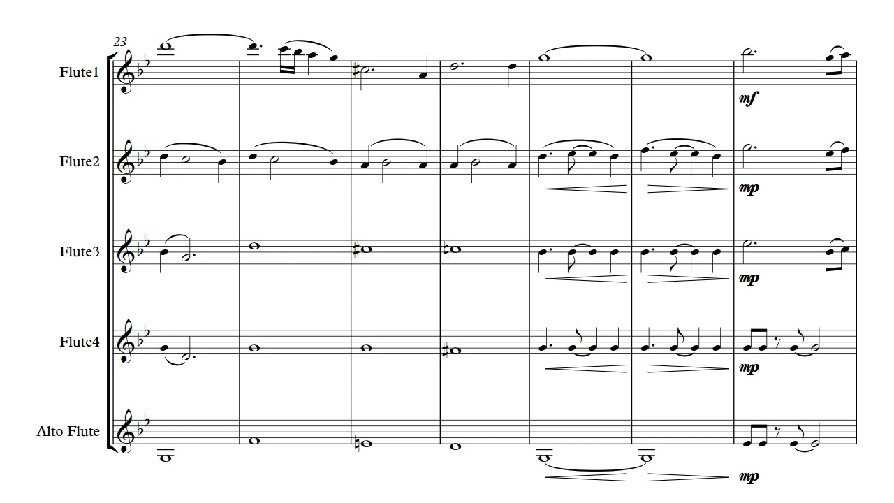 Oblivion - ASTOR PIAZZOLLA - for Flute ensemble